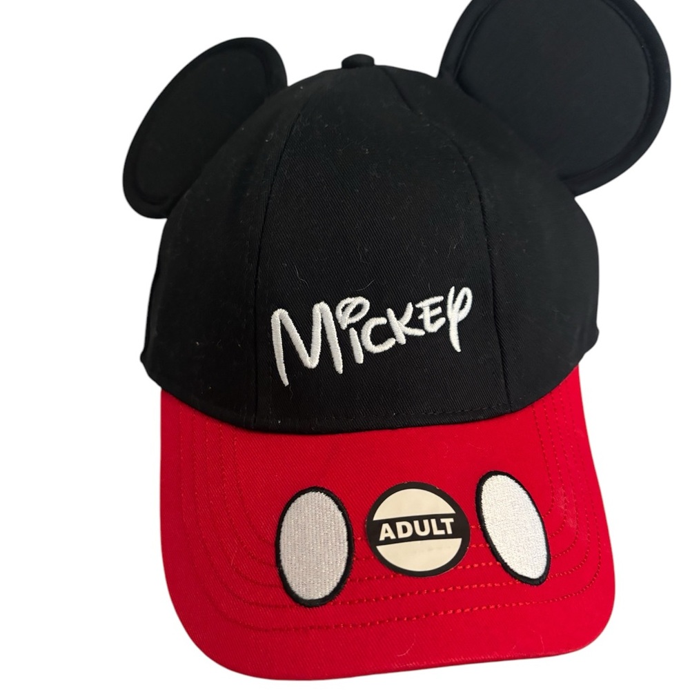 EUC / Disney Mickey Mouse Black and Red Cap with ears / Adult / Unisex